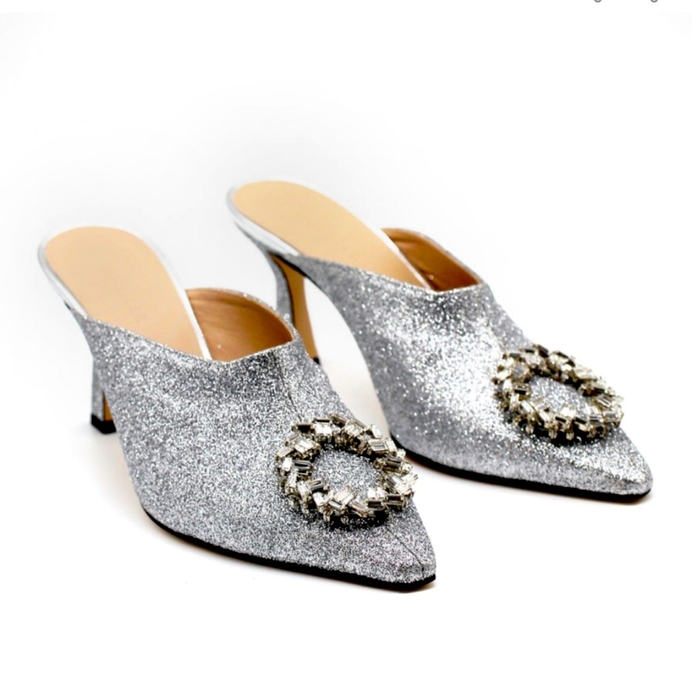 Glitter & Rhinestone Cinderella Slipper Heels